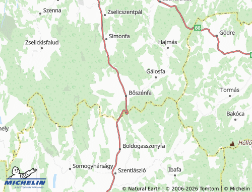 Mapa MICHELIN Bőszénfa - ViaMichelin