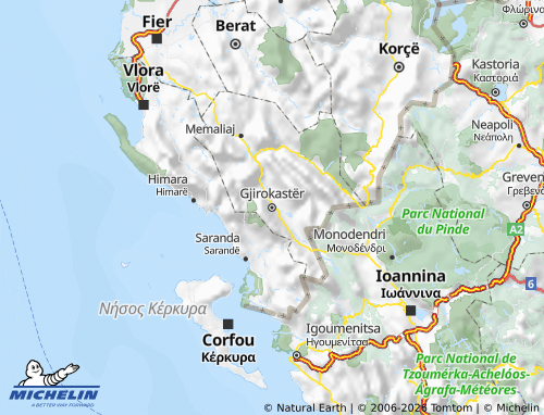 Mapa MICHELIN Gjirokastër - ViaMichelin