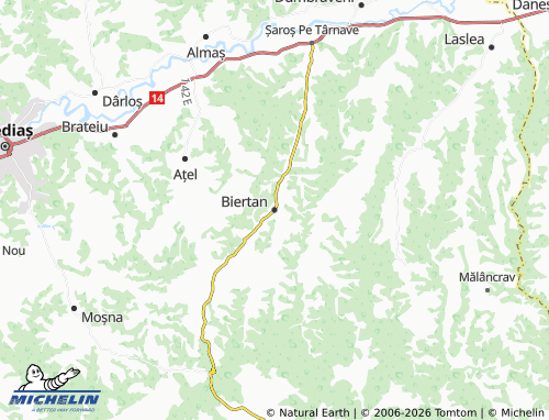 Mapa MICHELIN Biertan - ViaMichelin