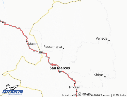 Mapa MICHELIN Paucamarca - ViaMichelin