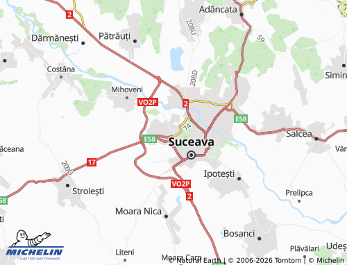 MICHELIN Șcheia map - ViaMichelin