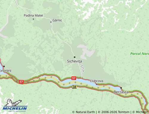 MICHELIN Sichevița map - ViaMichelin