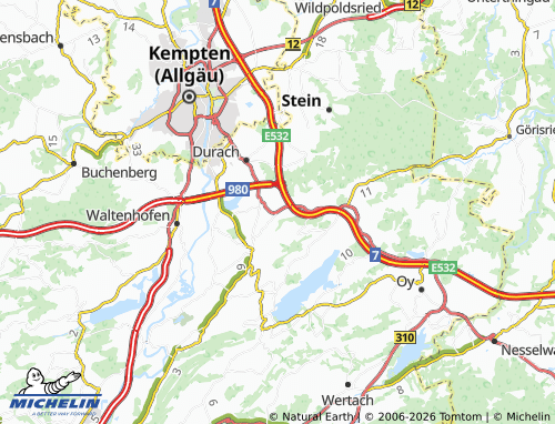 MICHELIN Ried bei Sulzberg map - ViaMichelin