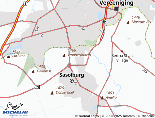 Kaart MICHELIN Vaalpark - ViaMichelin