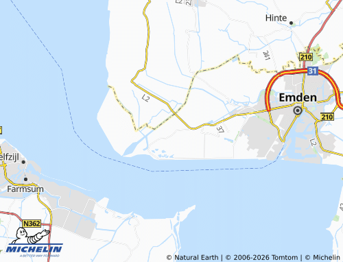 MICHELIN Wybelsumer Hammrich map - ViaMichelin