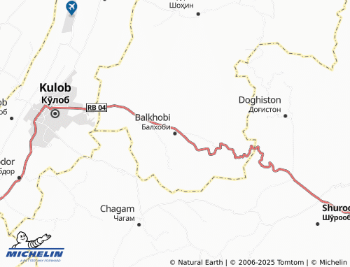 MICHELIN Balkhobi map - ViaMichelin