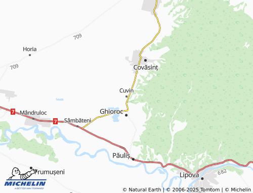 MICHELIN Cuvin map - ViaMichelin