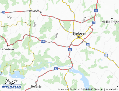 MICHELIN Gudovac map - ViaMichelin
