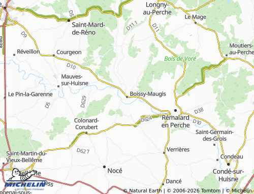 MICHELIN Boissy-Maugis map - ViaMichelin