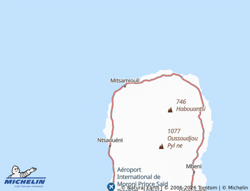 Carte MICHELIN Ntsadjéni - ViaMichelin
