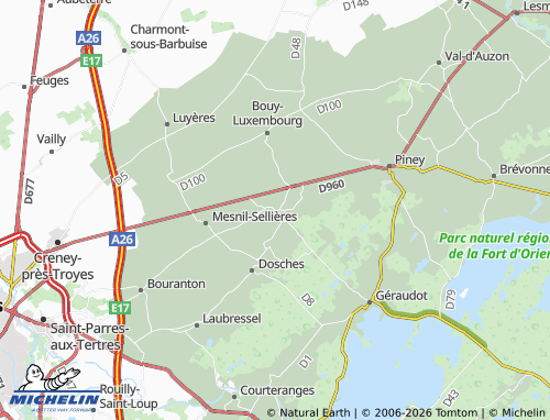 Mappa MICHELIN Rouilly-Sacey - ViaMichelin