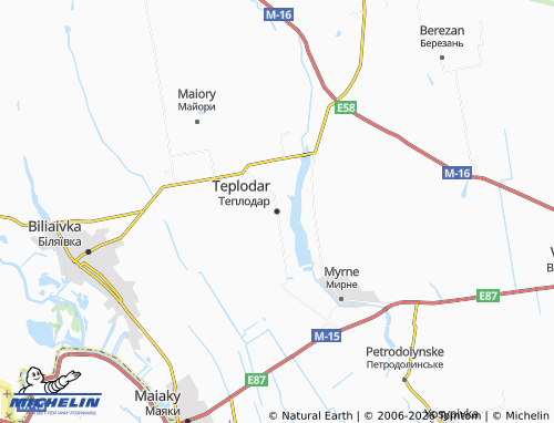 Mapa MICHELIN Teplodar - ViaMichelin