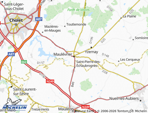 Carte MICHELIN Maulévrier - ViaMichelin