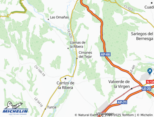 MICHELIN Cimanes del Tejar map - ViaMichelin