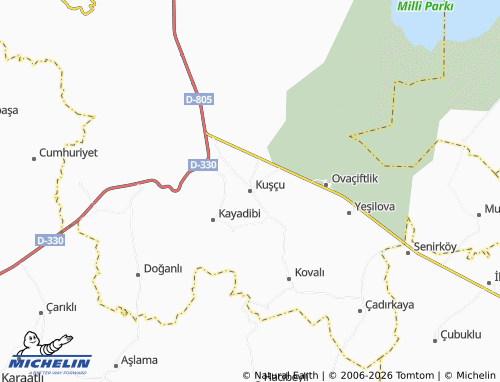 MICHELIN Kuşçu map - ViaMichelin