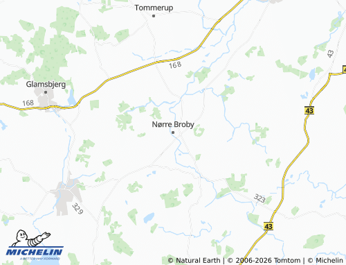 Mapa MICHELIN Nørre Broby - ViaMichelin
