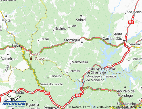 Carte MICHELIN Benfeita - ViaMichelin