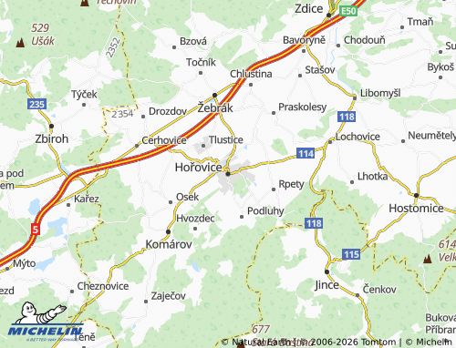 Mappa MICHELIN Hořovice - ViaMichelin
