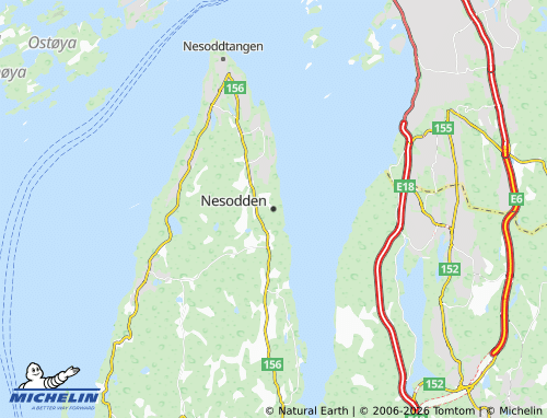 MICHELIN Nesodden map - ViaMichelin