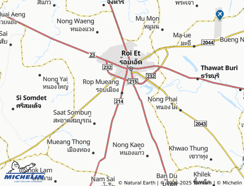 MICHELIN Rop Mueang map - ViaMichelin