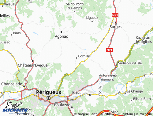 Mapa MICHELIN Cornille - ViaMichelin