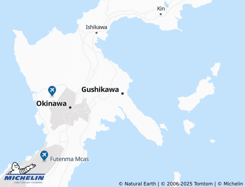 MICHELIN Gushikawa map - ViaMichelin