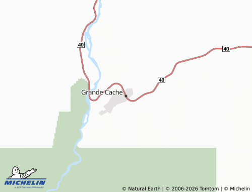 MICHELIN Grande Cache map - ViaMichelin