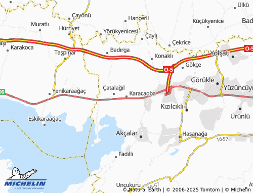 MICHELIN Karacaoba map - ViaMichelin