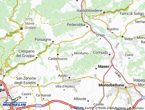 MICHELIN Monfumo map - ViaMichelin