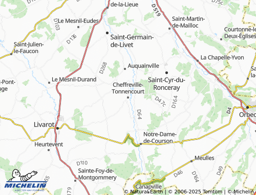 MICHELIN Cheffreville-Tonnencourt map - ViaMichelin
