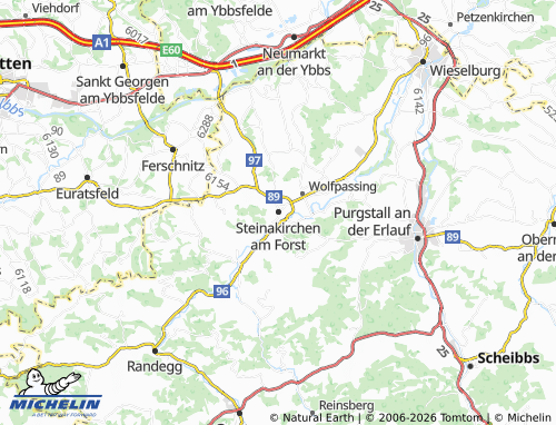Mappa MICHELIN Steinakirchen am Forst - ViaMichelin