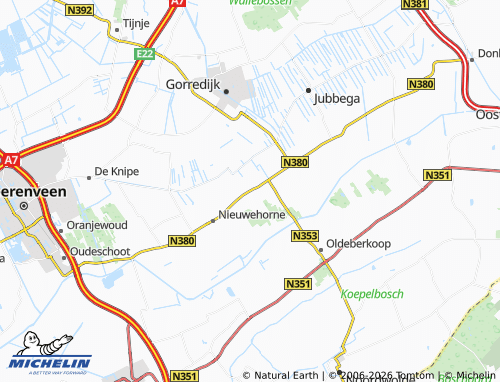 MICHELIN Oudehorne map - ViaMichelin