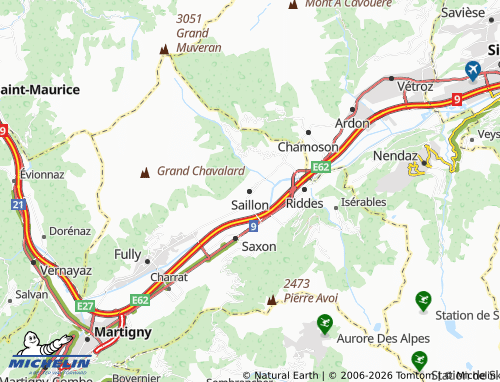 Carte MICHELIN Saillon - ViaMichelin