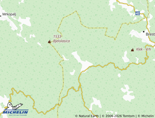 Mapa MICHELIN Vrelo-Krpani - ViaMichelin