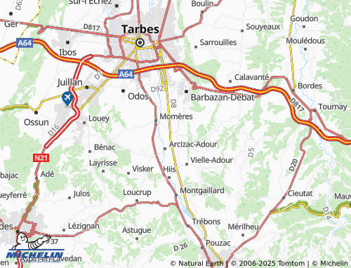 MICHELIN Bernac-Debat map - ViaMichelin