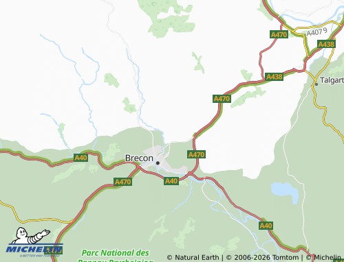 Mappa MICHELIN Llanddew - ViaMichelin