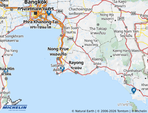 Mapa MICHELIN Amphoe Pluak Daeng - ViaMichelin