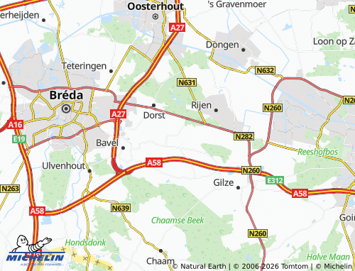 MICHELIN Molenschot map - ViaMichelin