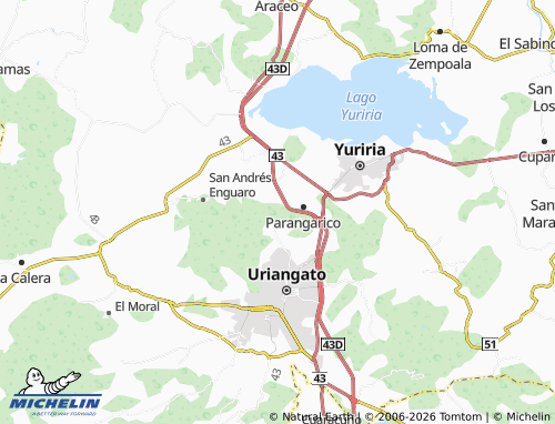 MICHELIN-Landkarte Orúcuaro - ViaMichelin