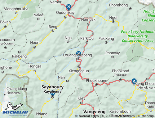 Carte MICHELIN Luang Prabang - ViaMichelin