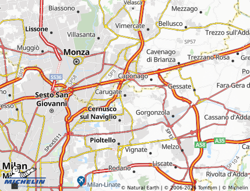Mappa MICHELIN Carugate - ViaMichelin