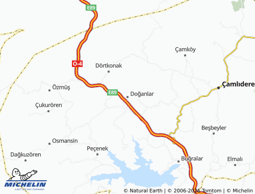 MICHELIN Doğanlar map - ViaMichelin