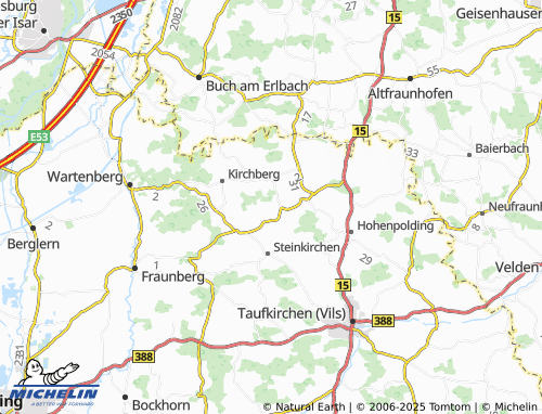 MICHELIN-Landkarte Oberstraubing - ViaMichelin