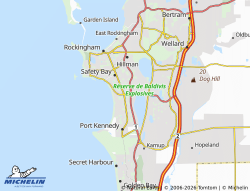 Carte MICHELIN Warnbro - ViaMichelin