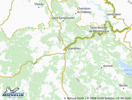 Carte MICHELIN Grandrieu - ViaMichelin