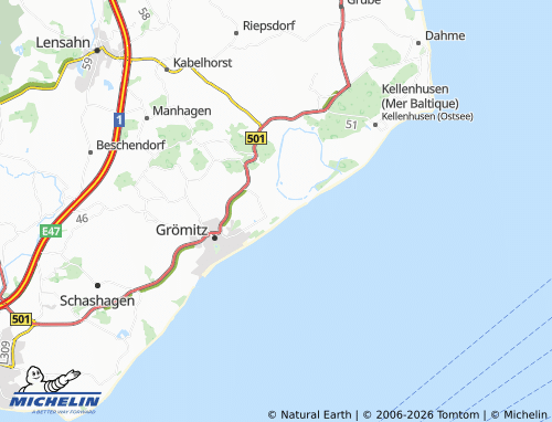 MICHELIN Lensterstrand map - ViaMichelin