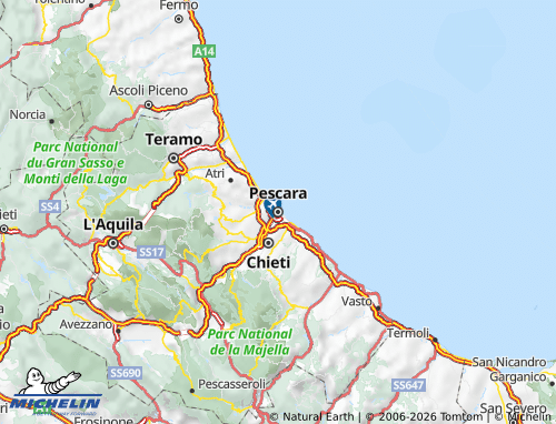 Mappa MICHELIN Pescara - ViaMichelin