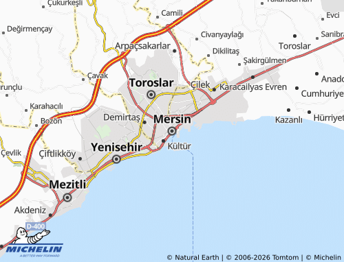 Mapa MICHELIN Mersin - ViaMichelin