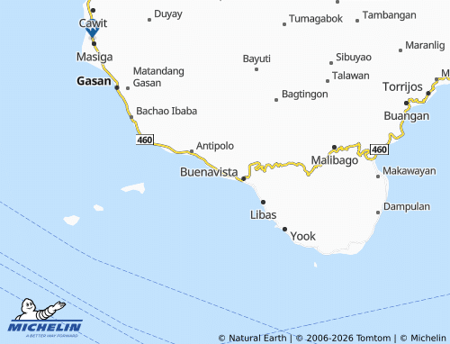 MICHELIN Caigangan map - ViaMichelin