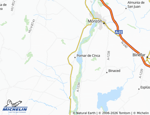 MICHELIN Pomar de Cinca map - ViaMichelin